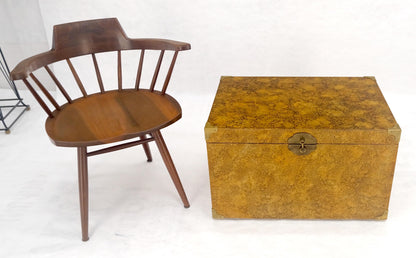 EstablishedLines Faux Tortoise Finish Hand Painted Decorated Campaign Style Trunk Box MINT