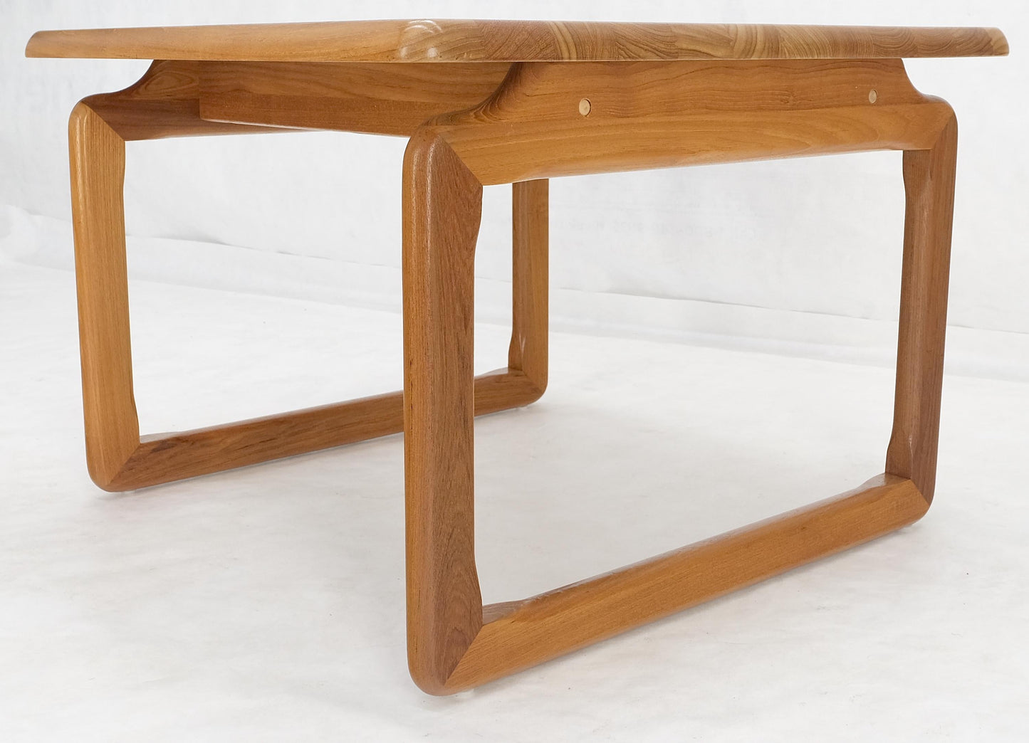 EstablishedLines Danish Mid Century Modern Solid Teak Top Square Side End Occasional Table MINT