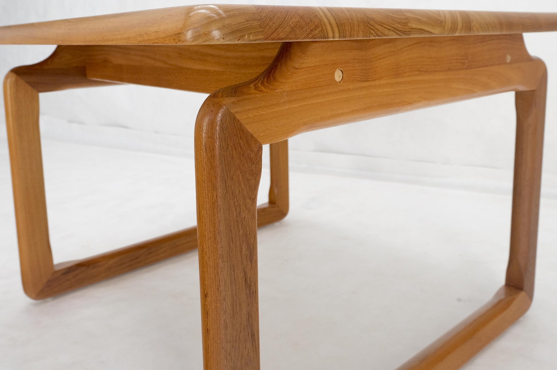 EstablishedLines Danish Mid Century Modern Solid Teak Top Square Side End Occasional Table MINT