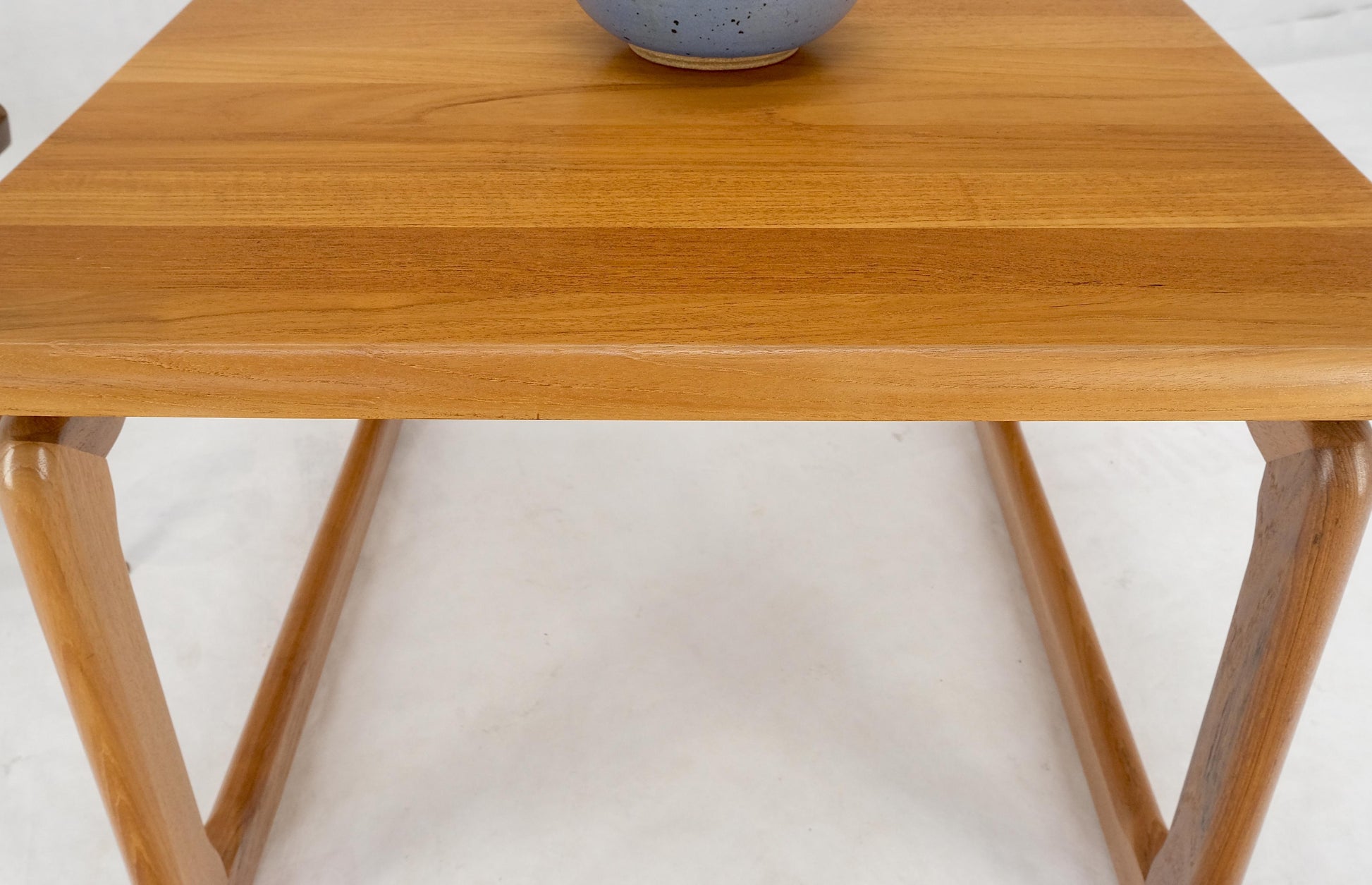 EstablishedLines Danish Mid Century Modern Solid Teak Top Square Side End Occasional Table MINT