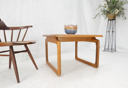 EstablishedLines Danish Mid Century Modern Solid Teak Top Square Side End Occasional Table MINT