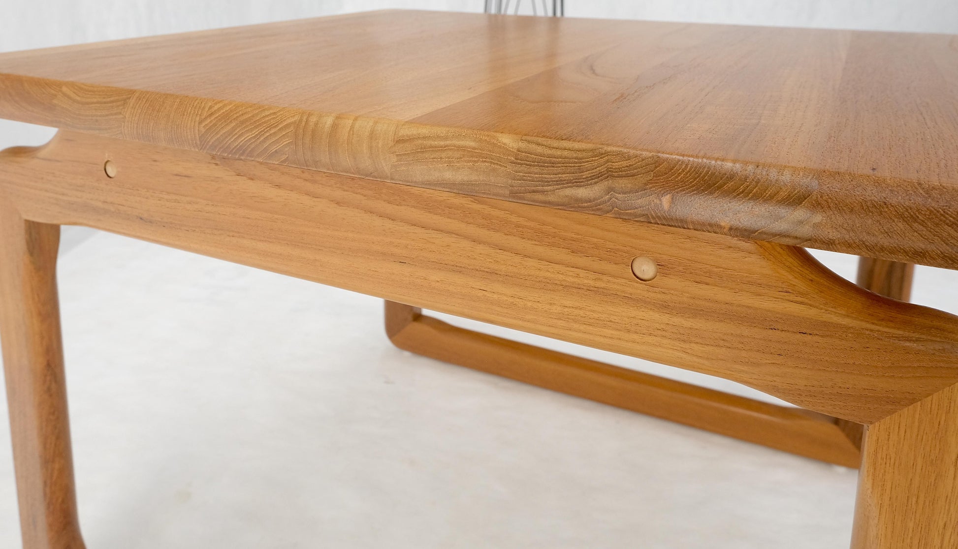 EstablishedLines Danish Mid Century Modern Solid Teak Top Square Side End Occasional Table MINT