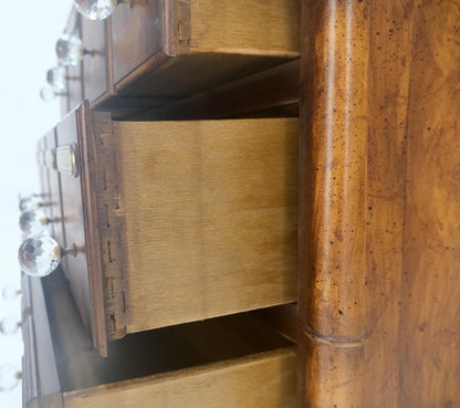 EstablishedLines Marble Top Drawers Burl Wood Decorative Cristal Balls Pulls Bachelor Chest MINT