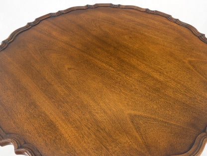 EstablishedLines Baker Pie Crust Tilt Top Carved Mahogany Ball & Claw Breakfast Table MINT