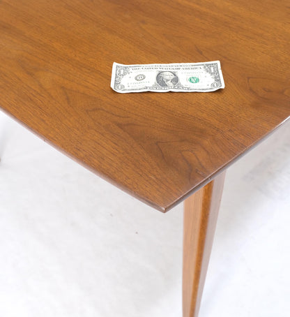 Light Walnut American Mid-Century Modern Boat Shape Dining Table 3 Leaves Mint!