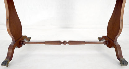 EstablishedLines Drop Leaf Sides Dovetail Drawers Banded Inlaid Top Console Writing Library Table
