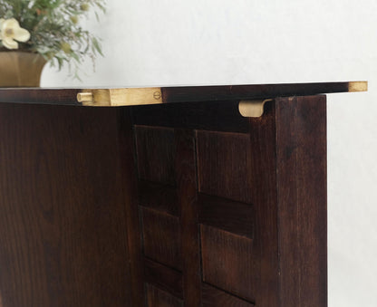 Fold Away Flip Top Bar Wine Rack Liquor Custom Cabinet Ebonized Oak MINT!