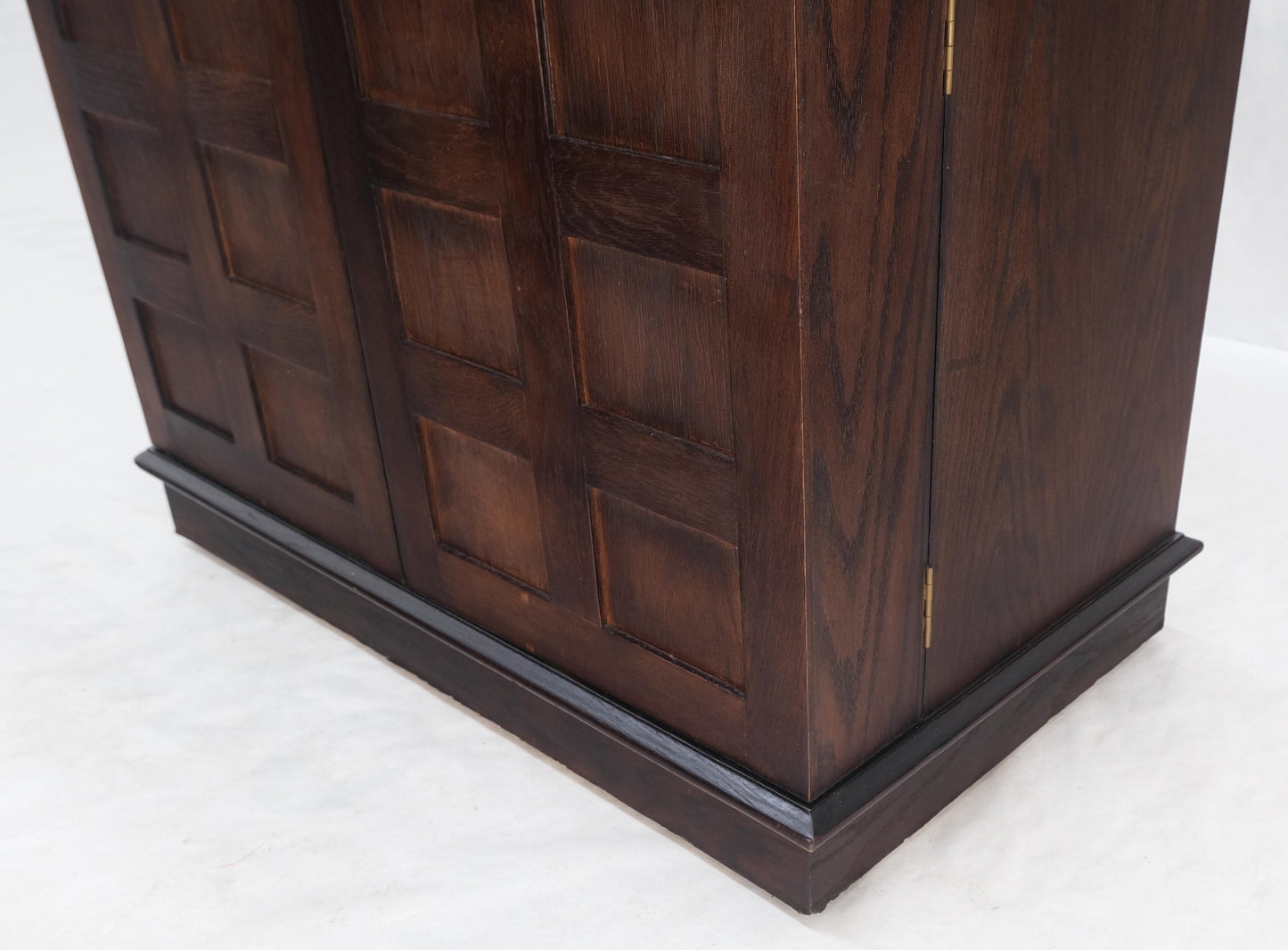Fold Away Flip Top Bar Wine Rack Liquor Custom Cabinet Ebonized Oak MINT!