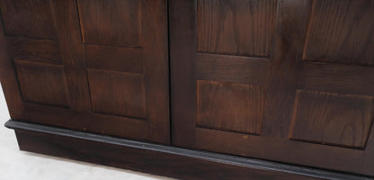 Fold Away Flip Top Bar Wine Rack Liquor Custom Cabinet Ebonized Oak MINT!