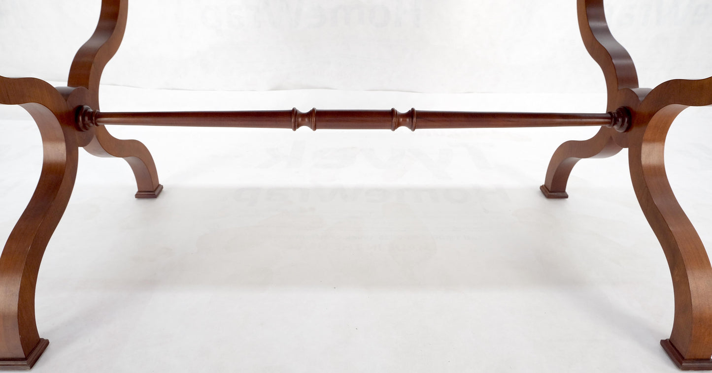 EstablishedLines Baker Low Profile Burl Wood Two Drawers Regency Desk Console Writing Table MINT