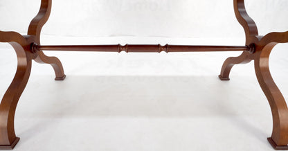 EstablishedLines Baker Low Profile Burl Wood Two Drawers Regency Desk Console Writing Table MINT