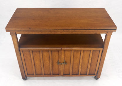EstablishedLines Flip Top Mid  Century Modern Serving Cart Two Doors Compartment on Wheels MINT