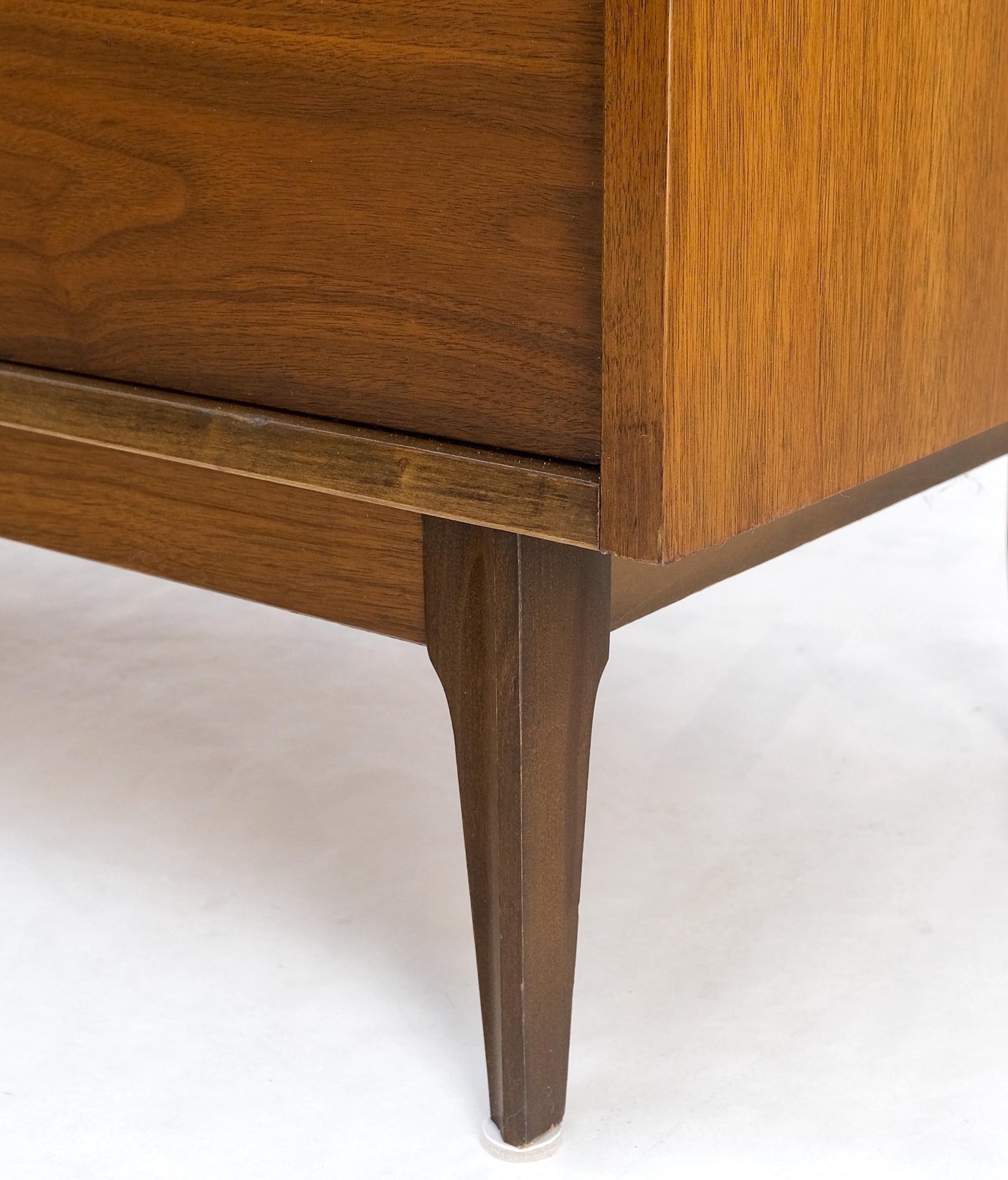 Mid-Century Modern Walnut & Burl Accents Dresser High Chest Mint!