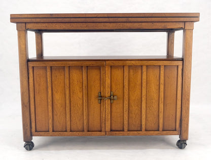 EstablishedLines Flip Top Mid  Century Modern Serving Cart Two Doors Compartment on Wheels MINT