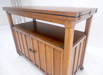 EstablishedLines Flip Top Mid  Century Modern Serving Cart Two Doors Compartment on Wheels MINT