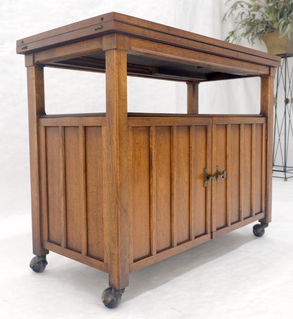 EstablishedLines Flip Top Mid  Century Modern Serving Cart Two Doors Compartment on Wheels MINT