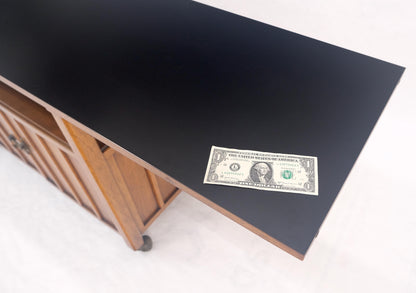 EstablishedLines Flip Top Mid  Century Modern Serving Cart Two Doors Compartment on Wheels MINT