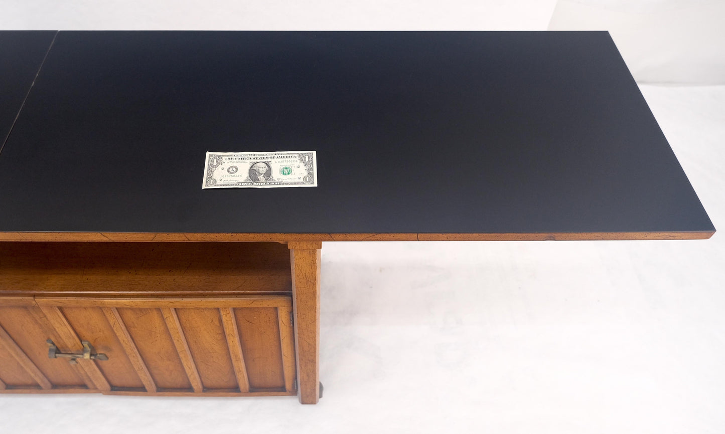 EstablishedLines Flip Top Mid  Century Modern Serving Cart Two Doors Compartment on Wheels MINT