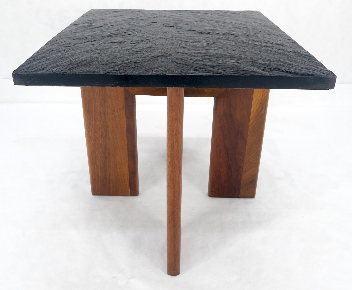 EstablishedLines Adrian Pearsall Solid Walnut Slate Like Top Composite Top End Side Table Mint