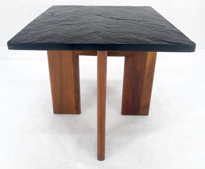 EstablishedLines Adrian Pearsall Solid Walnut Slate Like Top Composite Top End Side Table Mint