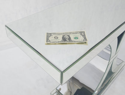 EstablishedLines All Mirrored 360 Degrees Beveled & Curved Mirror 4' Long Console Sofa Table MINT