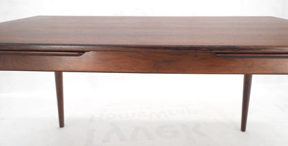 Large Danish Mid-Century Modern Rosewood Refectory Leaves Dining Table Mint!