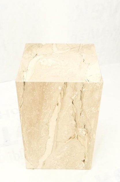 EstablishedLines Mid Century Modern 18x18" Square 29" Tall White Marble Pedestal MINT!