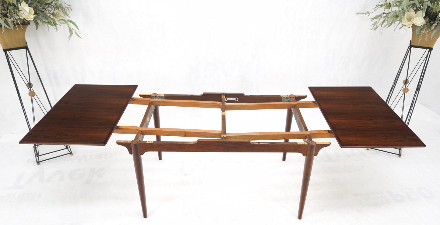 Large Danish Mid-Century Modern Rosewood Refectory Leaves Dining Table Mint!
