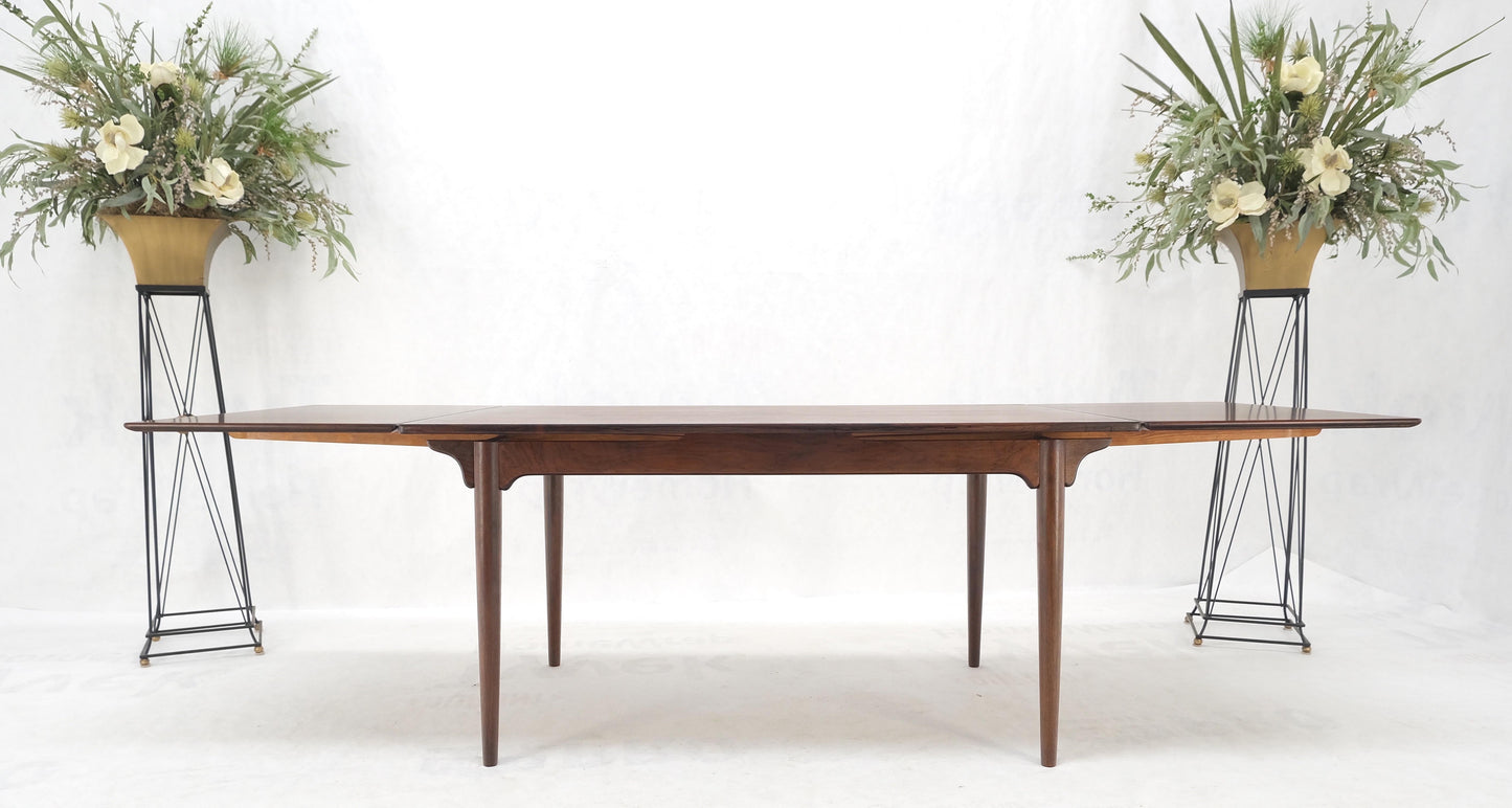Large Danish Mid-Century Modern Rosewood Refectory Leaves Dining Table Mint!