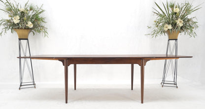 Large Danish Mid-Century Modern Rosewood Refectory Leaves Dining Table Mint!