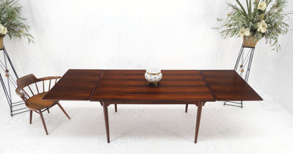 Large Danish Mid-Century Modern Rosewood Refectory Leaves Dining Table Mint!