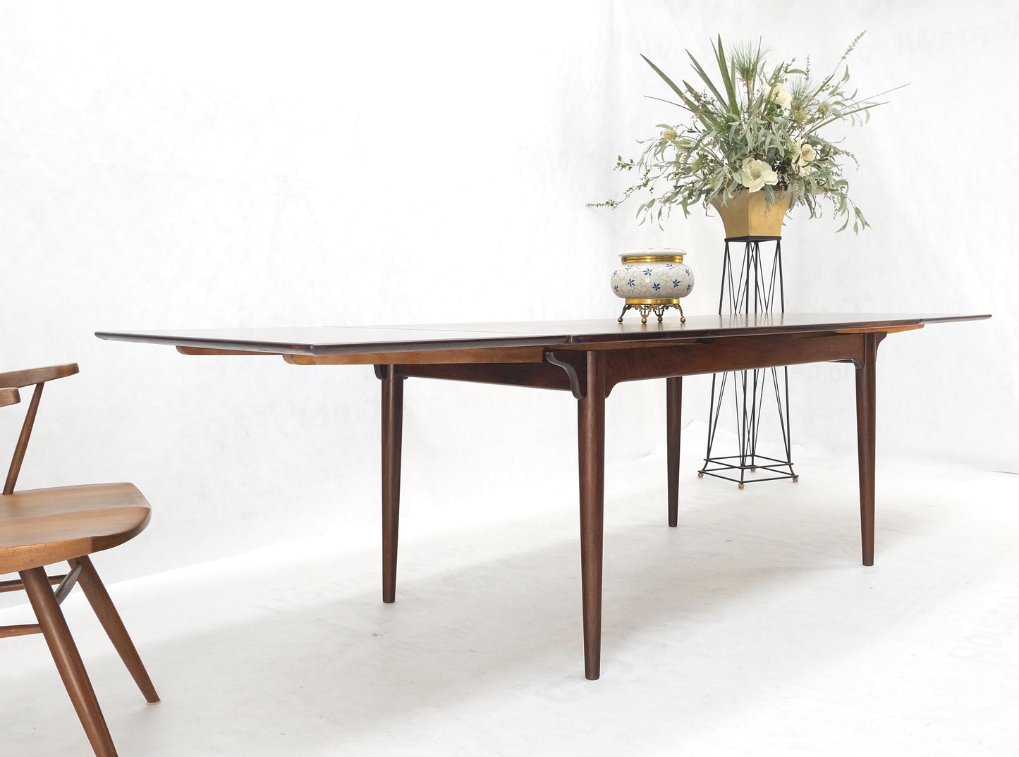 Large Danish Mid-Century Modern Rosewood Refectory Leaves Dining Table Mint!