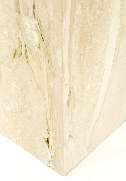 EstablishedLines Mid Century Modern 18x18" Square 29" Tall White Marble Pedestal MINT!