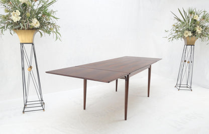 Large Danish Mid-Century Modern Rosewood Refectory Leaves Dining Table Mint!