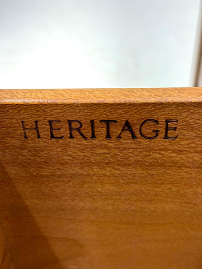 EstablishedLines Henredon Carved Chestnut Drawer Fronts Large Heavy Brass Drop Pulls Dresser MINT
