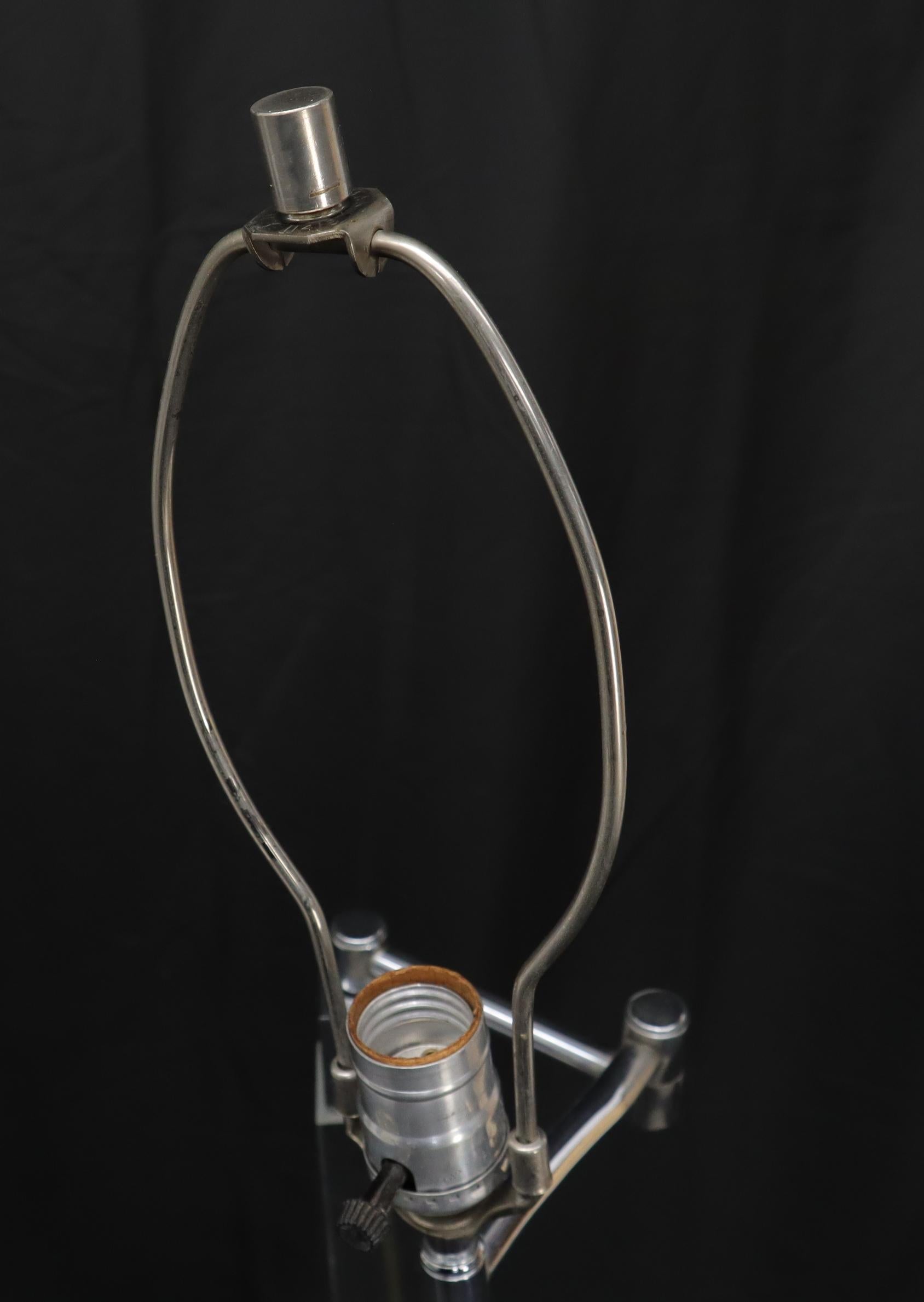 EstablishedLines Mid-Century Modern Lucite Base Adjustable Floor Lamp