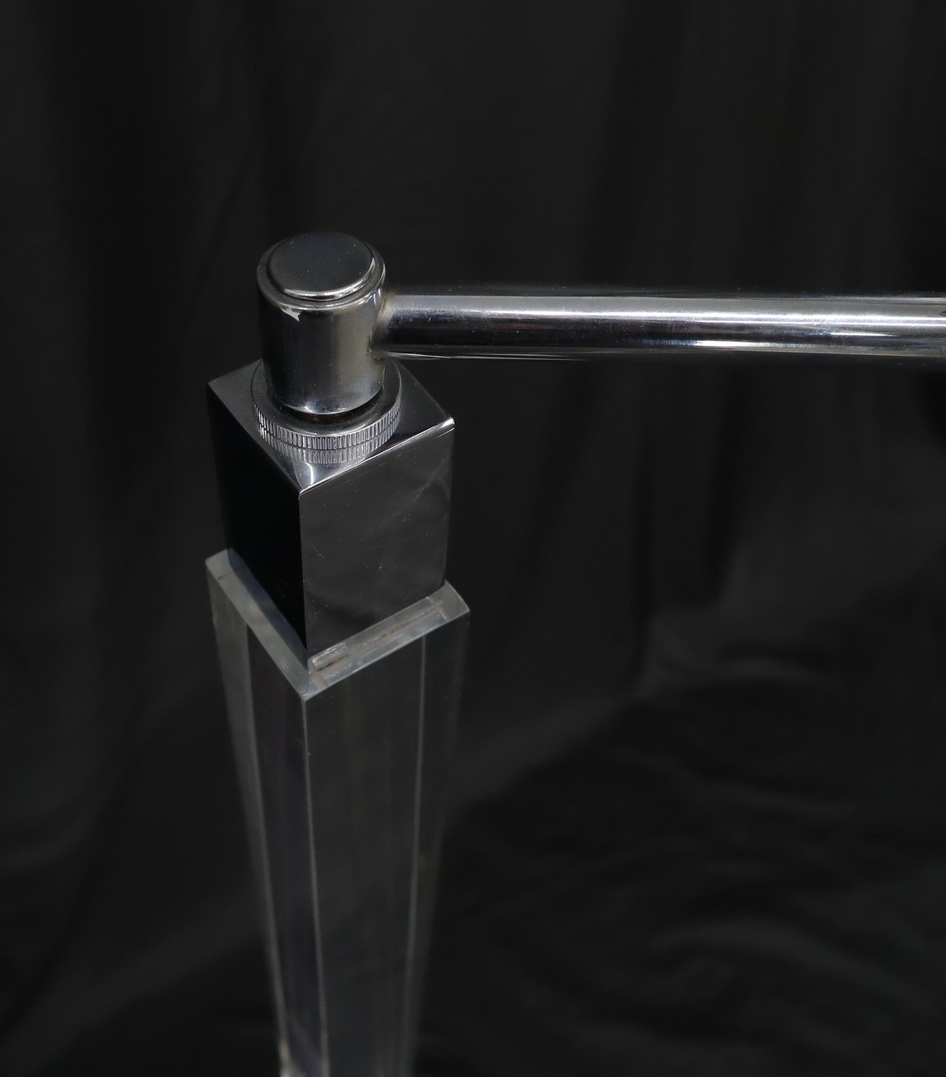 EstablishedLines Mid-Century Modern Lucite Base Adjustable Floor Lamp