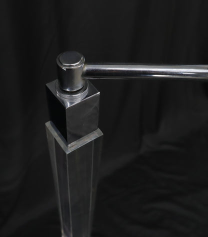 EstablishedLines Mid-Century Modern Lucite Base Adjustable Floor Lamp