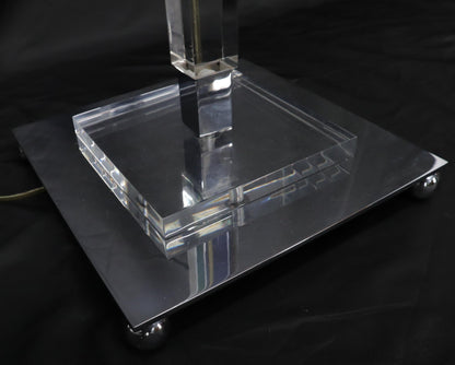 EstablishedLines Mid-Century Modern Lucite Base Adjustable Floor Lamp