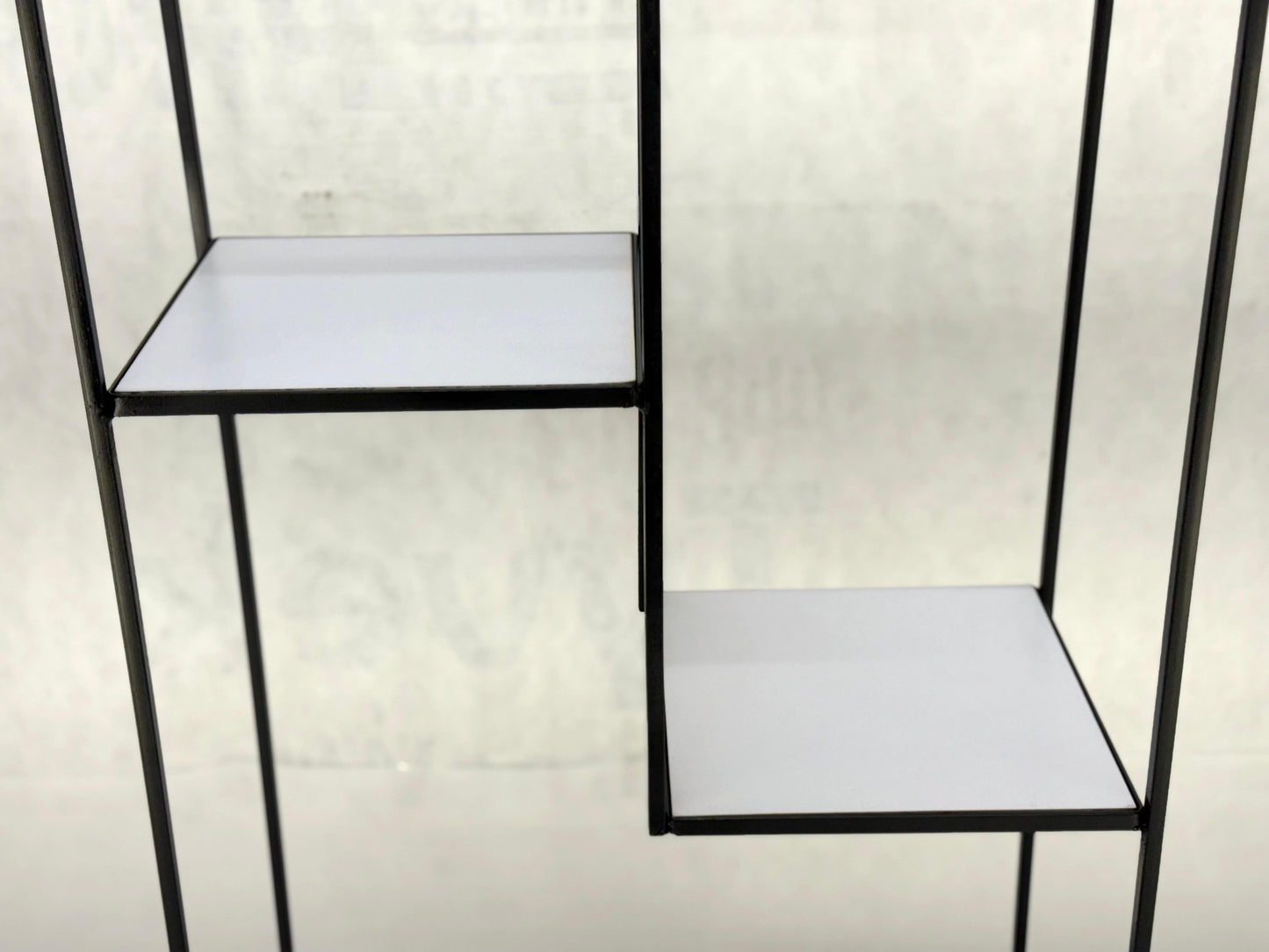 Frederick Weinberg Iron White Enamel & Wire Mesh Shelves Etagere Wall Unit MINT!