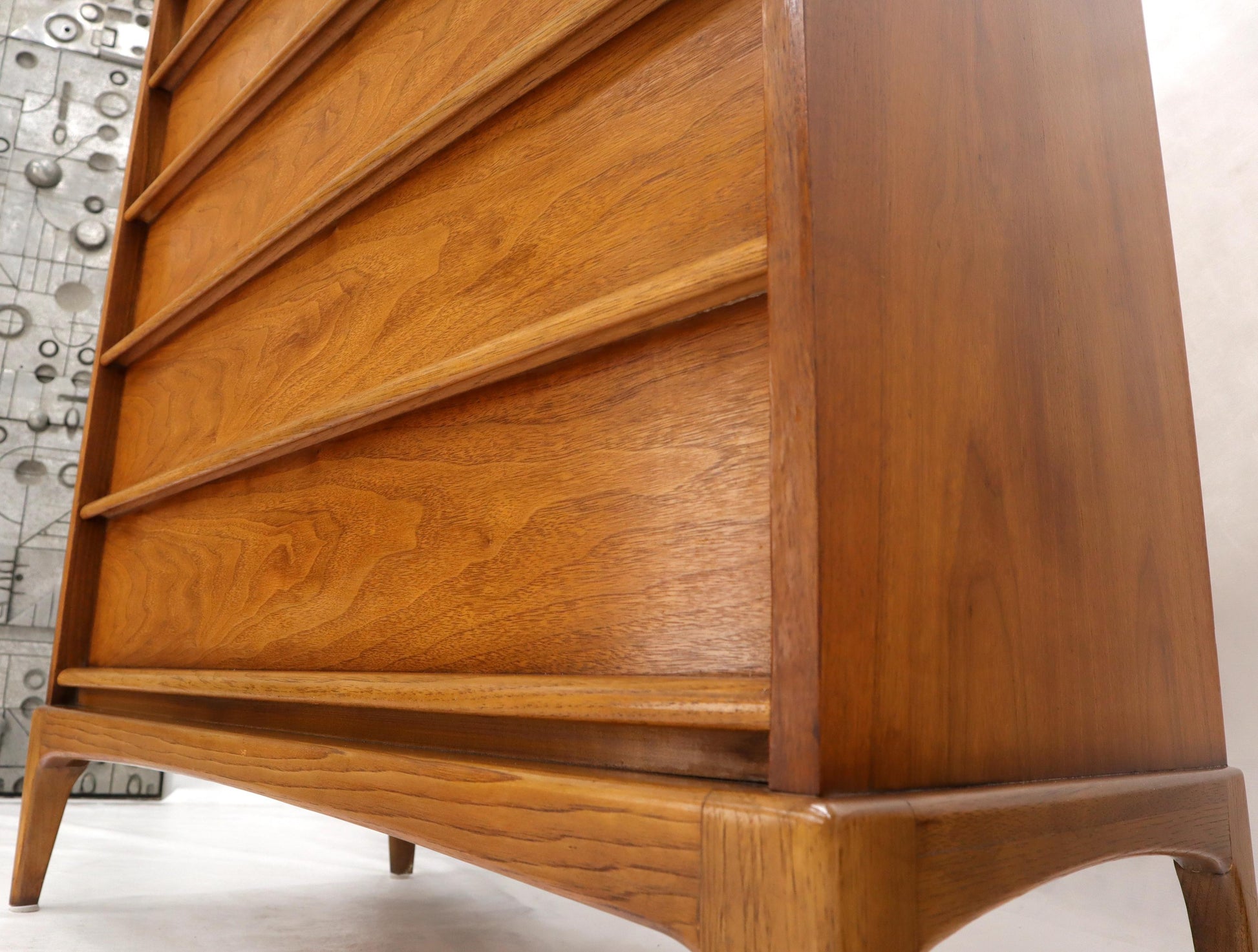 EstablishedLines Super Clean Light American Walnut High Chest of Drawers