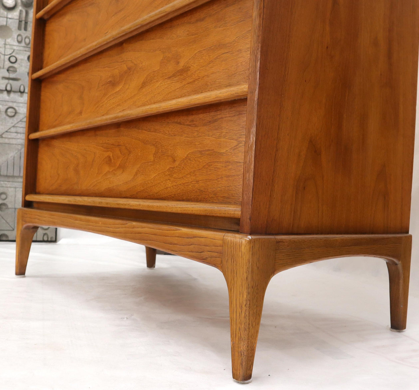EstablishedLines Super Clean Light American Walnut High Chest of Drawers