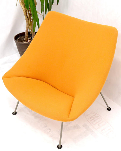 EstablishedLines Pierre Paulin Artifort Wool Upholstery Oyster Chair Orange Wool Upholstery