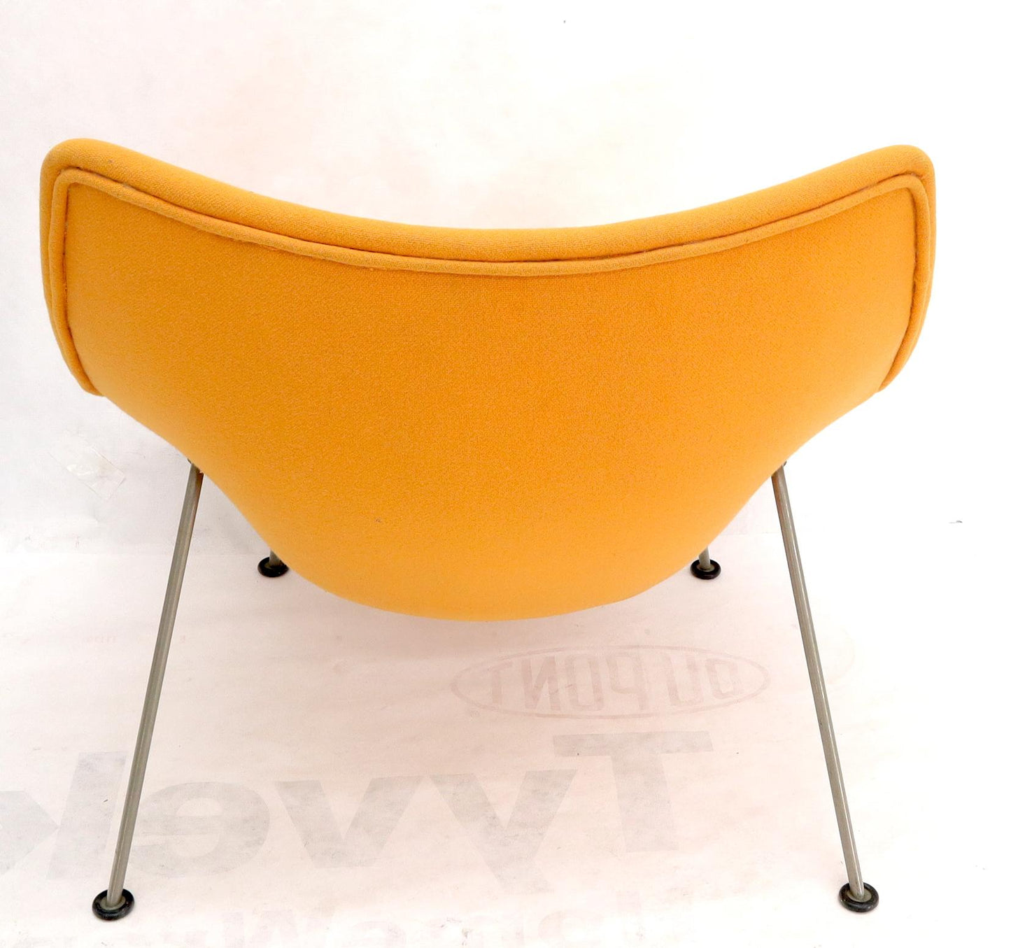 EstablishedLines Pierre Paulin Artifort Wool Upholstery Oyster Chair Orange Wool Upholstery