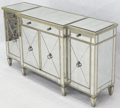 Mirrored Glass Sideboard Cabinet Credenza Console