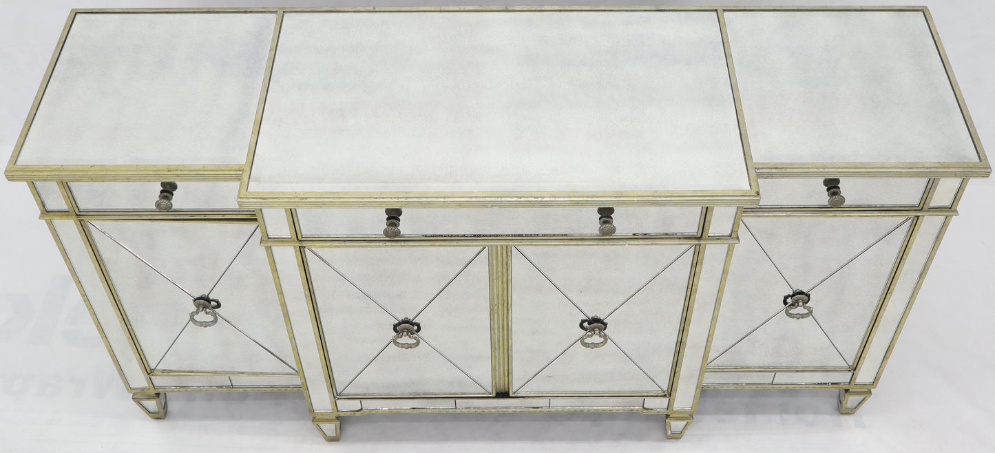 Mirrored Glass Sideboard Cabinet Credenza Console
