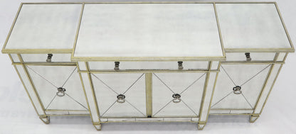 Mirrored Glass Sideboard Cabinet Credenza Console