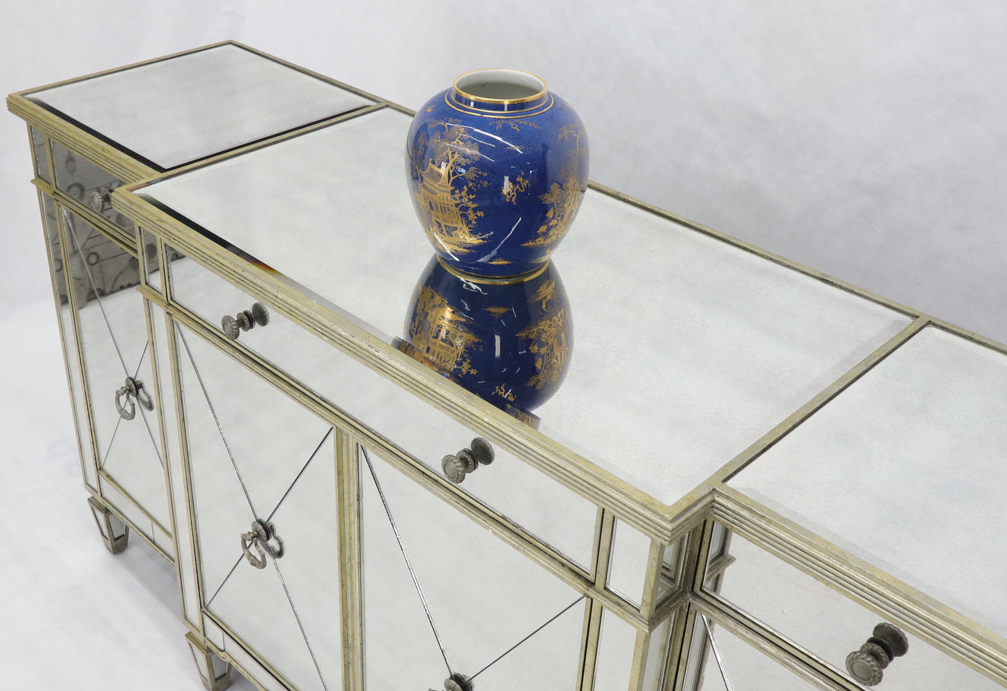 Mirrored Glass Sideboard Cabinet Credenza Console