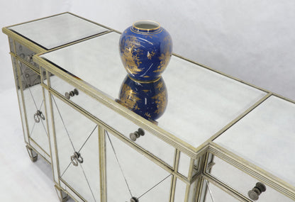 Mirrored Glass Sideboard Cabinet Credenza Console