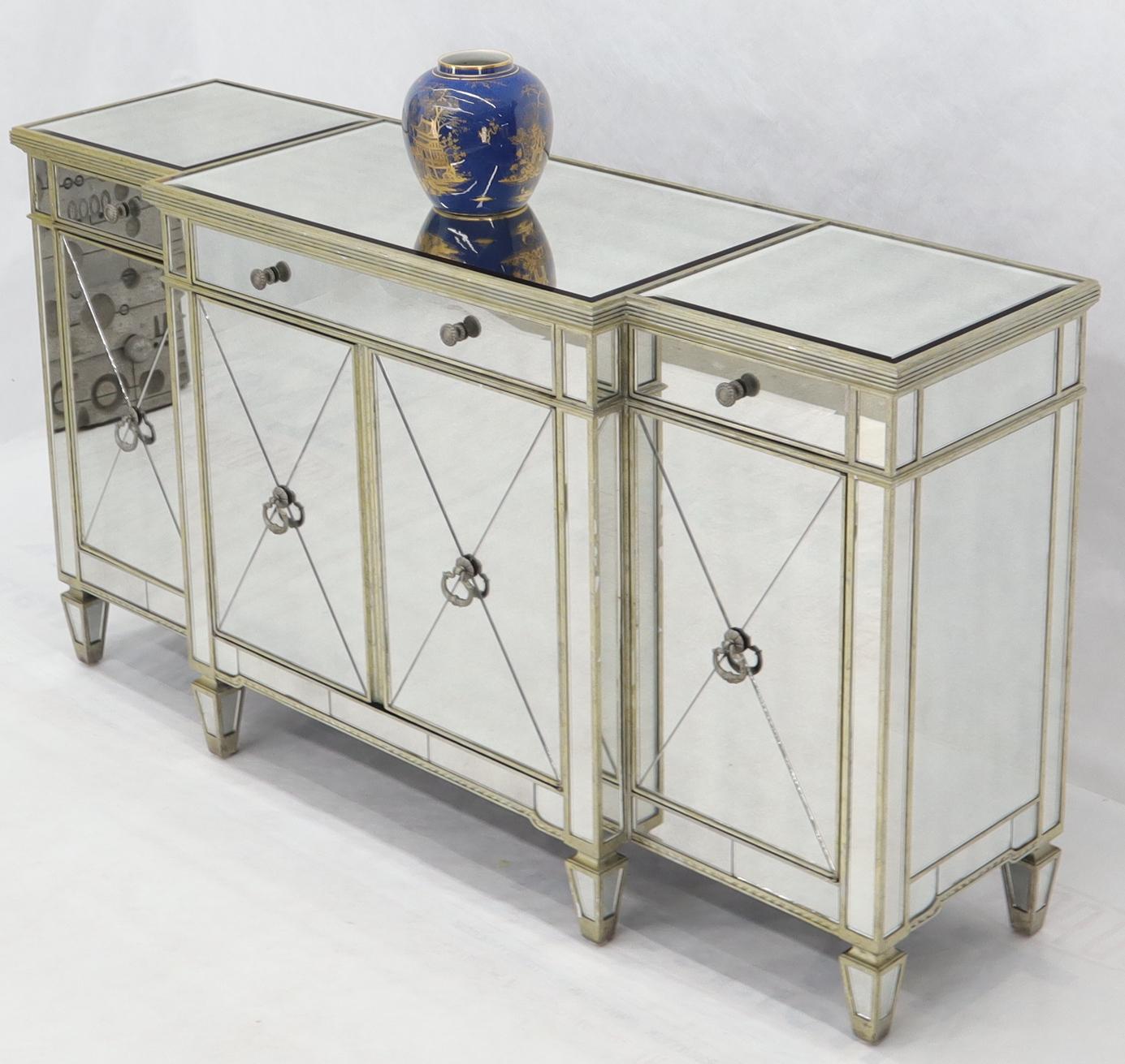 Mirrored Glass Sideboard Cabinet Credenza Console